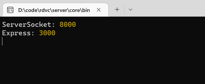 server core端运行效果.png