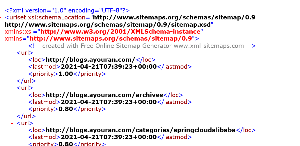 sitemap文件生成4
